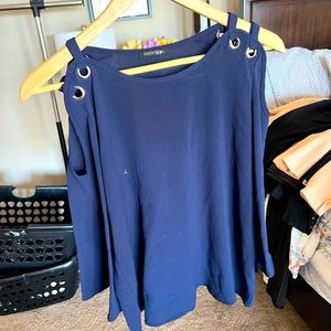 Paper moon blouse cut out shoulder